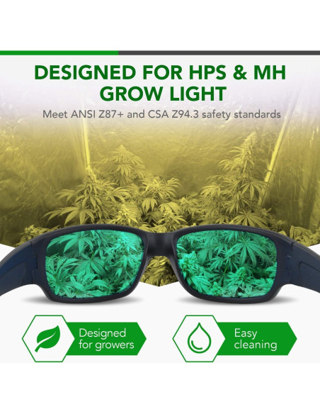 Gafas de Cultivo iPower GLGLSSBLUEV1 para Luz HPS y MH Gafas de Cultivo iPower GLGLSSBLUEV1 para Luz HPS y MH