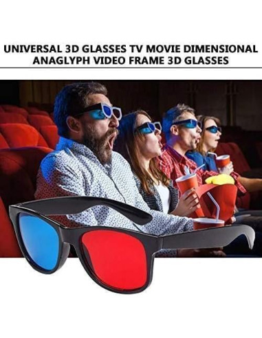 Gafas 3D Rojo-Azul Zenarao para Películas y Juegos