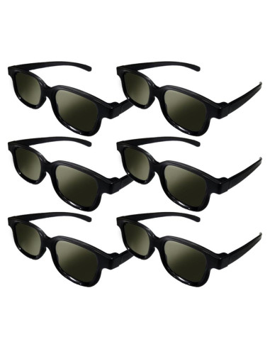 Lote de 6 Gafas 3D RealD Izgut para TV y Cine HD