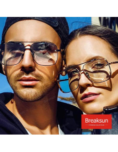 Gafas de sol cuadradas Breaksun con lente UV400 y estilo retro 2