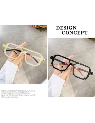 Gafas bloqueadoras de luz azul JOVAKIT unisex estilo cuadrado