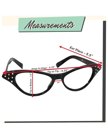 Gafas de Ojo de Gato Hip Hop 50's con Rhinestones para Mujeres Gafas de Ojo de Gato Hip Hop 50's con Rhinestones para Mujeres