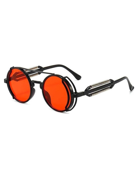 Gafas de sol retro steampunk Jowxsx rojas unisex Gafas de sol retro steampunk Jowxsx rojas unisex