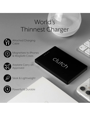 Cargador Portátil USB-C Clutch Pro 5000 mAh Negro
