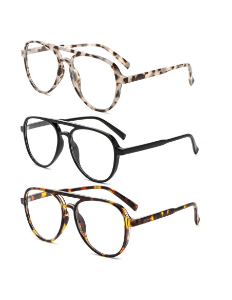 Gafas de Lectura DXYXYO 3 Paquetes Retro Aviador 3.5x Gafas de Lectura DXYXYO 3 Paquetes Retro Aviador 3.5x