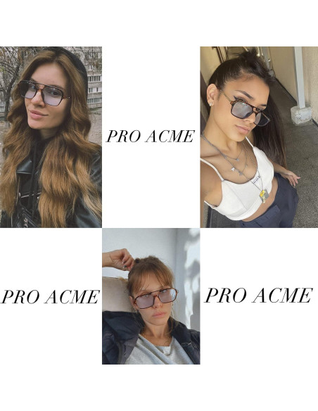 Gafas de Sol Vintage Pro Acme Aviador UV400 Marco Negro Gafas de Sol Vintage Pro Acme Aviador UV400 Marco Negro