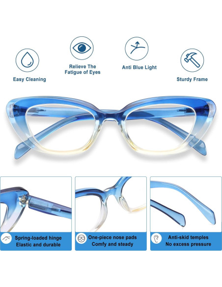 Paquete de 6 Gafas de Lectura Ojo de Gato para Mujeres Paquete de 6 Gafas de Lectura Ojo de Gato para Mujeres