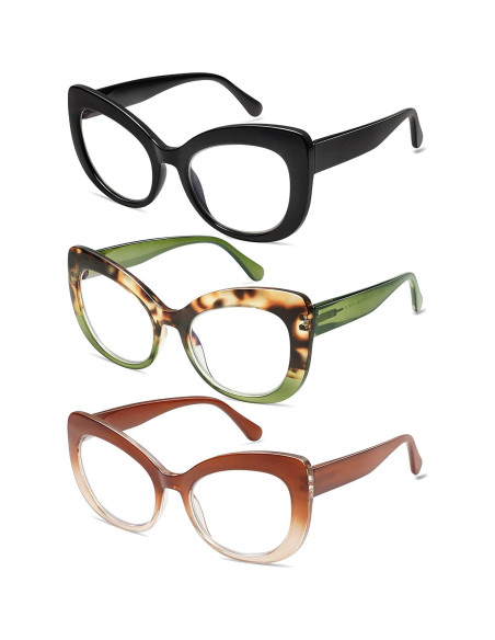 Gafas de Lectura AMOMOMA Ojo de Gato 3 Pack con Luz Azul Gafas de Lectura AMOMOMA Ojo de Gato 3 Pack con Luz Azul