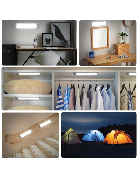 Luces LED Bajo Gabinete RXWL 30 LEDs Recargables USB 2Pack Luces LED Bajo Gabinete RXWL 30 LEDs Recargables USB 2Pack