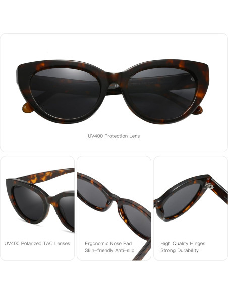 Gafas de sol ZENOTTIC Cat-Eye UV400 para mujeres Gafas de sol ZENOTTIC Cat-Eye UV400 para mujeres