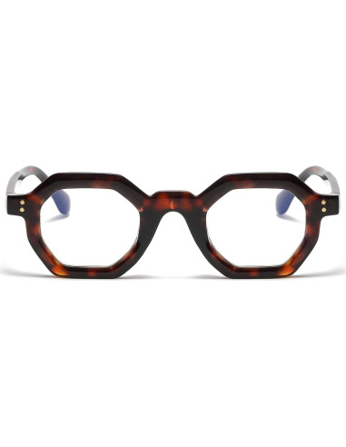 Gafas Retro JOVAKIT Octagon Unisex Lentes Anti Luz Azul