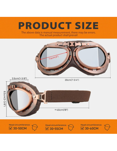 Gafas de Moto DREAMIZER Plata UV Vintage para Pilotos