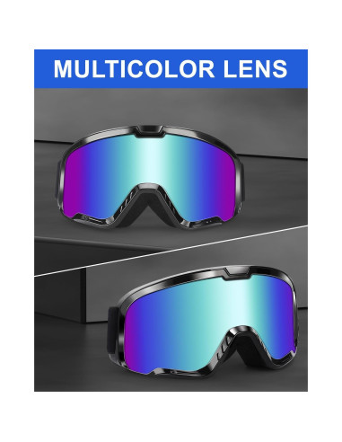 Gafas de Motocross ABTONG 2 Pack UV400 A prueba de viento