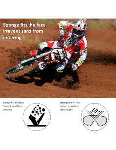 Gafas de Motocross LMAVAG con Lente UV400 y Antideslizante 2