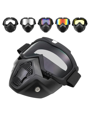 Gafas de Motocross DREAMIZER con Máscara Facial Removible