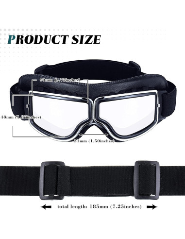 Gafas de Motocicleta Frienda Vintage A prueba de Viento y Polvo