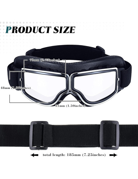 Gafas de Motocicleta Frienda Vintage A prueba de Viento y Polvo Gafas de Motocicleta Frienda Vintage A prueba de Viento y Polvo