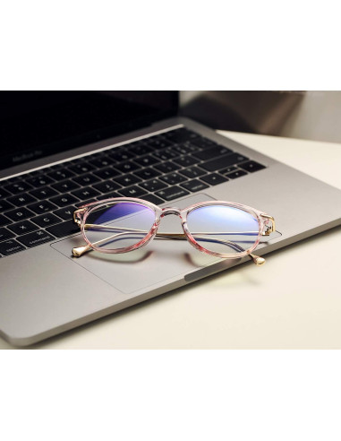 Gafas COASION anti luz azul para mujeres redondas vintage