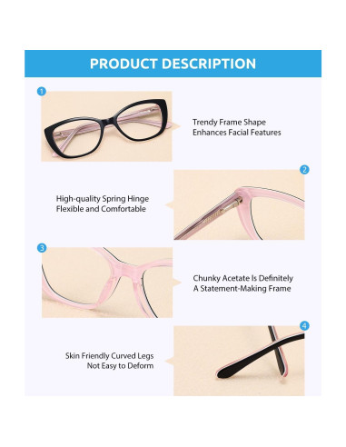 Gafas de lectura Firmoo con bloqueo luz azul 0.5x-3.0x