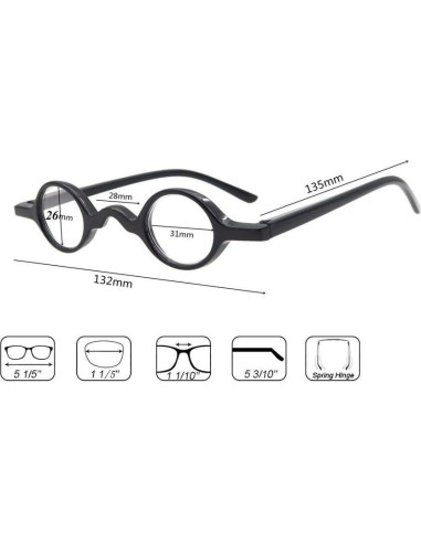 Gafas de Lectura Redondas Retro Leopardo y Negro 1.0x