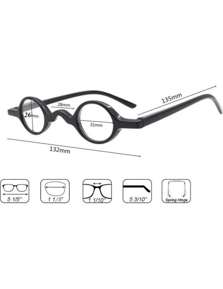 Gafas de Lectura Redondas Retro Leopardo y Negro 1.0x Gafas de Lectura Redondas Retro Leopardo y Negro 1.0x