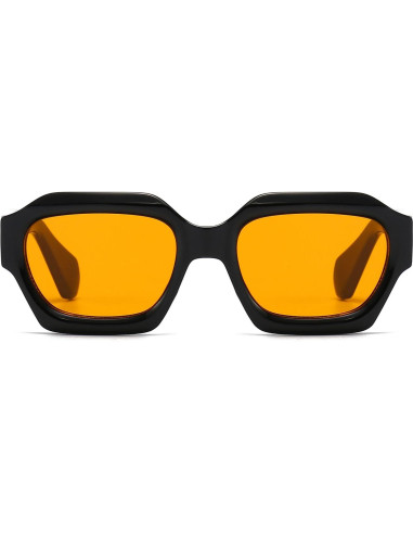 Gafas de Sol Retro Hexagonales LJCZKA UV400 Unisex