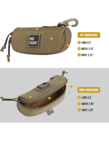 Funda Dura para Gafas OneTigris Táctica Molle Nylon 1000D