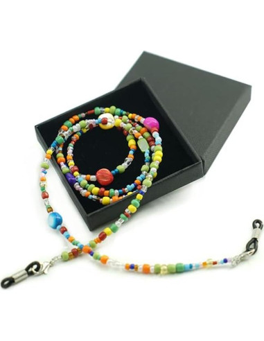Cadena de Gafas DECKER para Mujeres - Perlas Coloridas 78cm