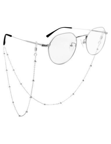 Cadena para Gafas de Mujer Plata 70 cm Elegante y Ajustable