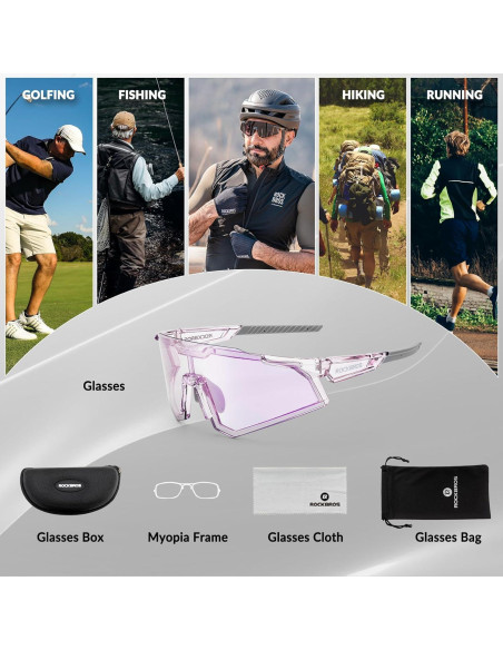 Gafas de sol fotocromáticas ROCKBROS UV400 unisex ciclismo Gafas de sol fotocromáticas ROCKBROS UV400 unisex ciclismo