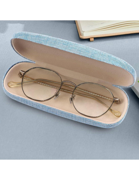 Estuche para Gafas ABJI 2PCS Fibra de Lino Rosa Duro Estuche para Gafas ABJI 2PCS Fibra de Lino Rosa Duro