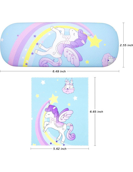 Estuches de Gafas Duras para Niños 3 Pcs con Paño Estuches de Gafas Duras para Niños 3 Pcs con Paño