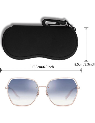 Funda de Gafas Hion Neopreno Ultra Ligera con Cierre y Clip