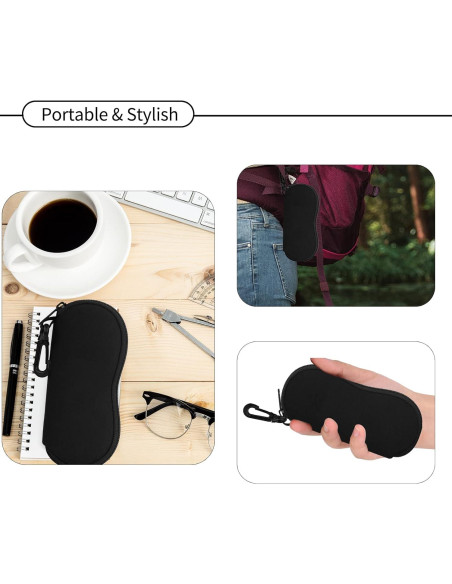 Funda de Gafas Hion Neopreno Ultra Ligera con Cierre y Clip Funda de Gafas Hion Neopreno Ultra Ligera con Cierre y Clip