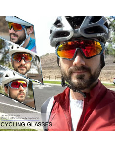 Gafas de Ciclismo KAPVOE K9408 Polarizadas 5 Lentes UV400 2