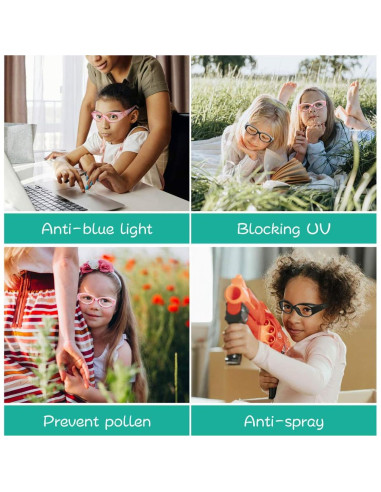 Gafas de Seguridad Dollger Rosa Anti Niebla UV400 Luz Azul