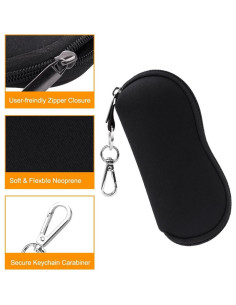 Funda de Gafas Fintie Neopreno con Mosquetón y Cierre 2