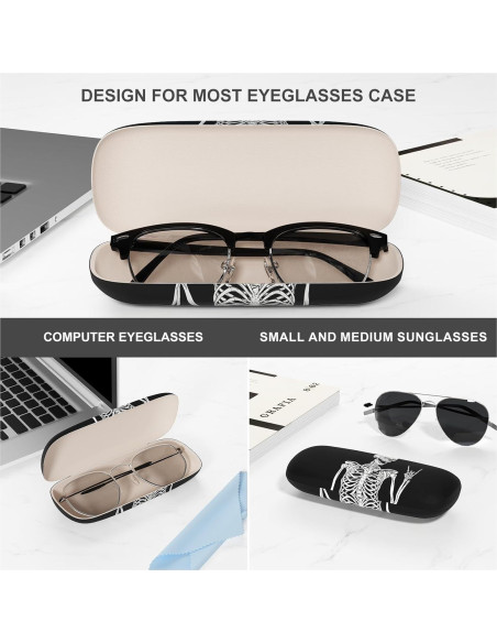 Estuche Duro para Gafas ZAXMEY con Paño de Limpieza Estuche Duro para Gafas ZAXMEY con Paño de Limpieza