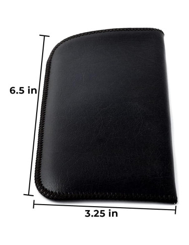 Funda para Gafas Calabria - Cuero PU y Fieltro - 2 Pzs
