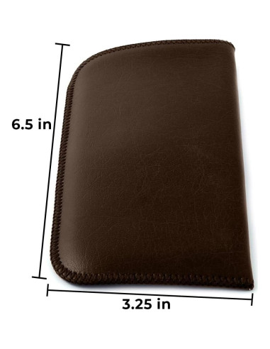 Funda para Gafas Calabria - Cuero PU y Fieltro - 2 Pzs