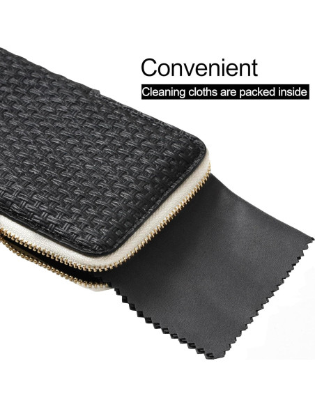 Estuche para Gafas Cockatoo Negro Delgado 16.5x7.5cm Estuche para Gafas Cockatoo Negro Delgado 16.5x7.5cm
