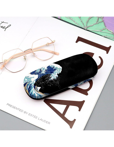 Estuche para Gafas Duro M37 Ola Azul con Paño de Limpieza Estuche para Gafas Duro M37 Ola Azul con Paño de Limpieza