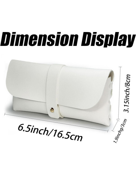 Bolsa de almacenamiento para gafas de cuero unisex 16.5x8x5 cm Bolsa de almacenamiento para gafas de cuero unisex 16.5x8x5 cm