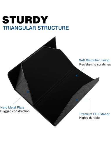 Estuche Plegable para Gafas MoKo Triangular Negro