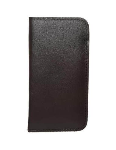 Estuche para Gafas Calabria Negro Cuero Sintético Compacto