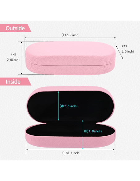 Pack de 2 Estuches Duros para Gafas de Sol - Negro y Rosa Pack de 2 Estuches Duros para Gafas de Sol - Negro y Rosa