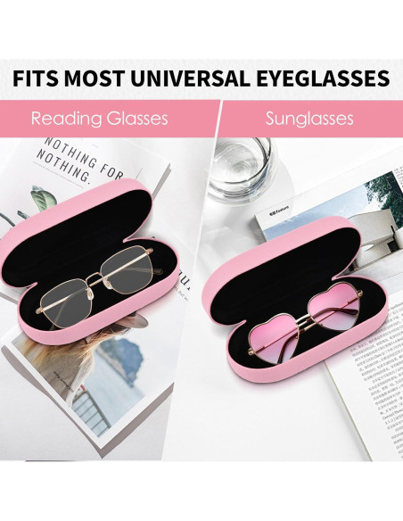 Pack de 2 Estuches Duros para Gafas de Sol - Negro y Rosa Pack de 2 Estuches Duros para Gafas de Sol - Negro y Rosa