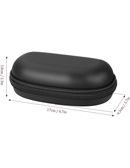 Funda de Gafas MoKo Unisex PU a Prueba de Golpes Negra Funda de Gafas MoKo Unisex PU a Prueba de Golpes Negra