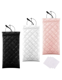 Funda Suave para Gafas Patelai 3 Pcs Cuero PU Mujeres