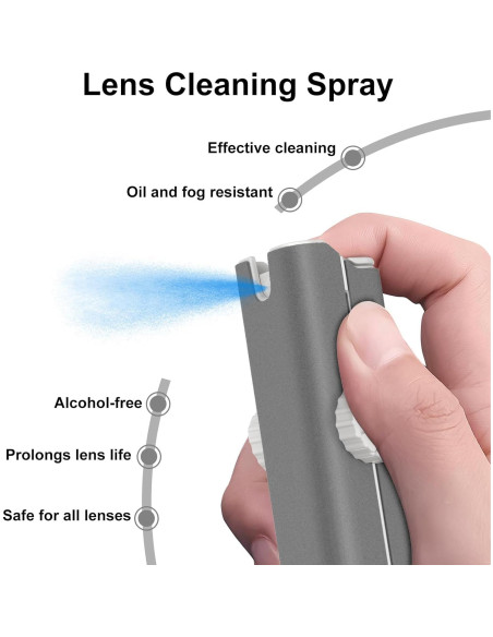 Kit de Limpieza de Gafas Haino con Paño Microfibra Portátil Kit de Limpieza de Gafas Haino con Paño Microfibra Portátil